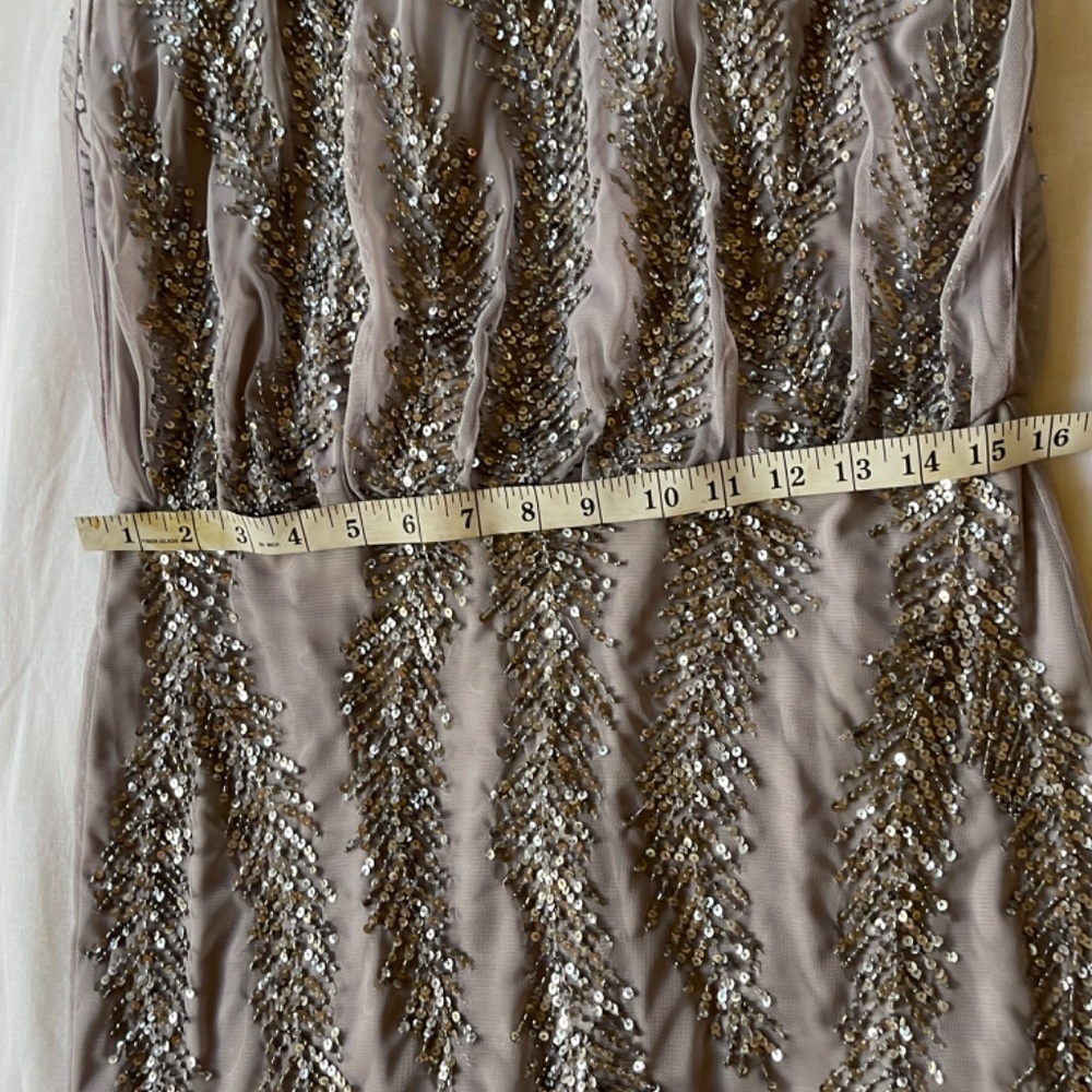 Aidan Mattox Gray Sequin Dress - Picture 6 of 12